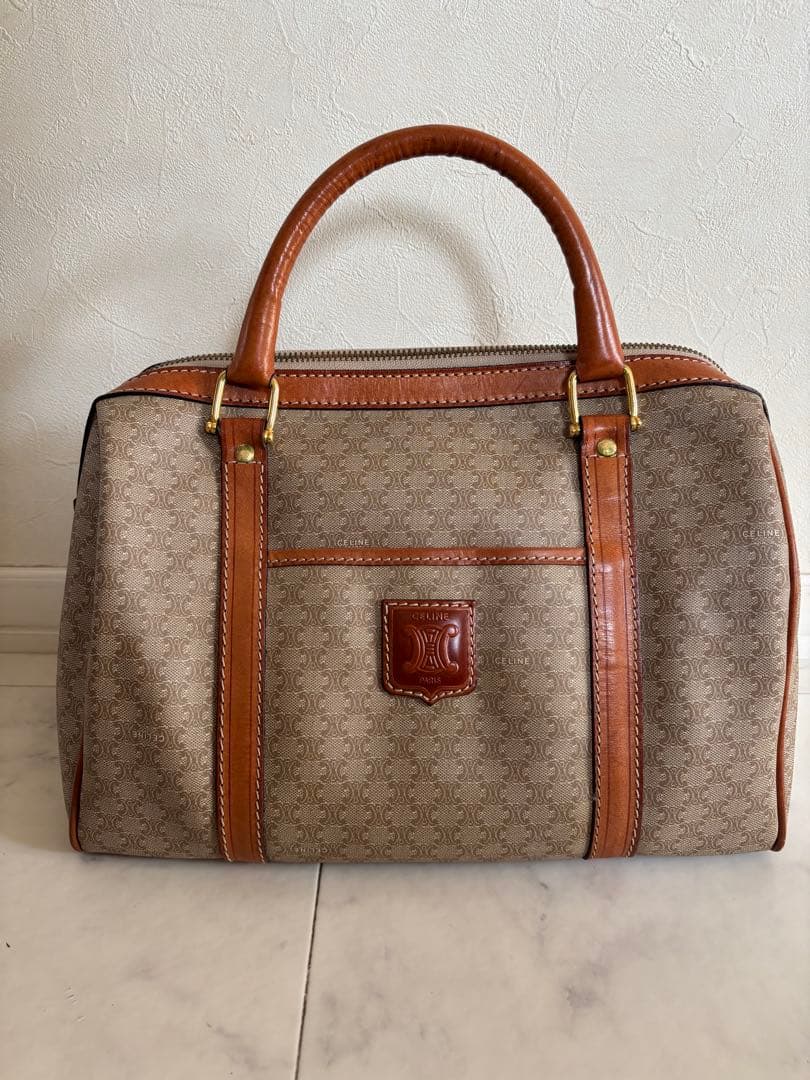 CELINE オールドセリーヌ PVC 総柄 マカダム ミニボストン