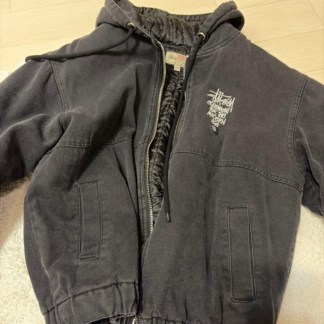 Stussy ブラック ジップアップジャケット M