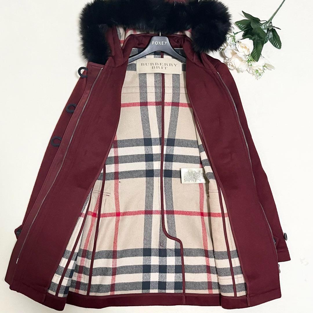 美品】BURBERRY BRIT 2wayダッフルコート フォックスファー - メルカリ