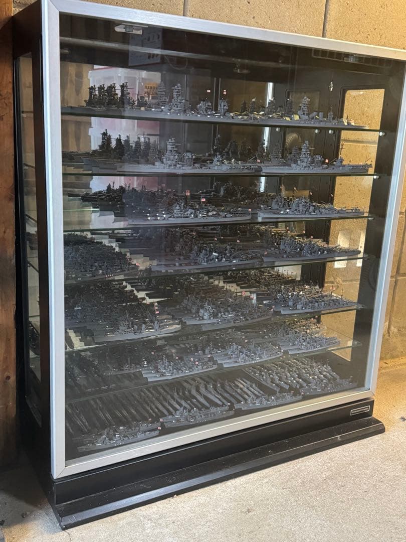 TYPE-A 戦艦プラモデル　完成品　ガラスショーケース付き！ With Plan（ウィズプラン） アウトレット コレクションケース