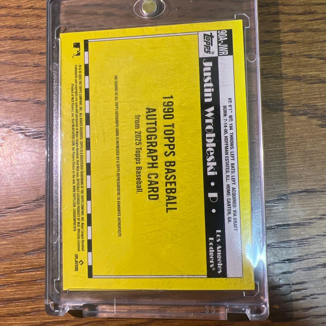 topps 2025 東京シリーズ ジャスティン・ロブレスキー サイン入り