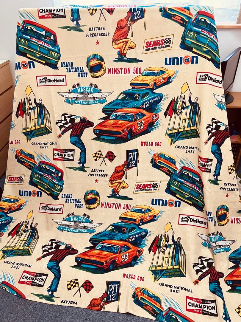 70s sears ファブリック　NASCAR大判シーツ　RACE USA製 Nascar Signed 2006 David Green #27 Kleenex Busch Series Driver