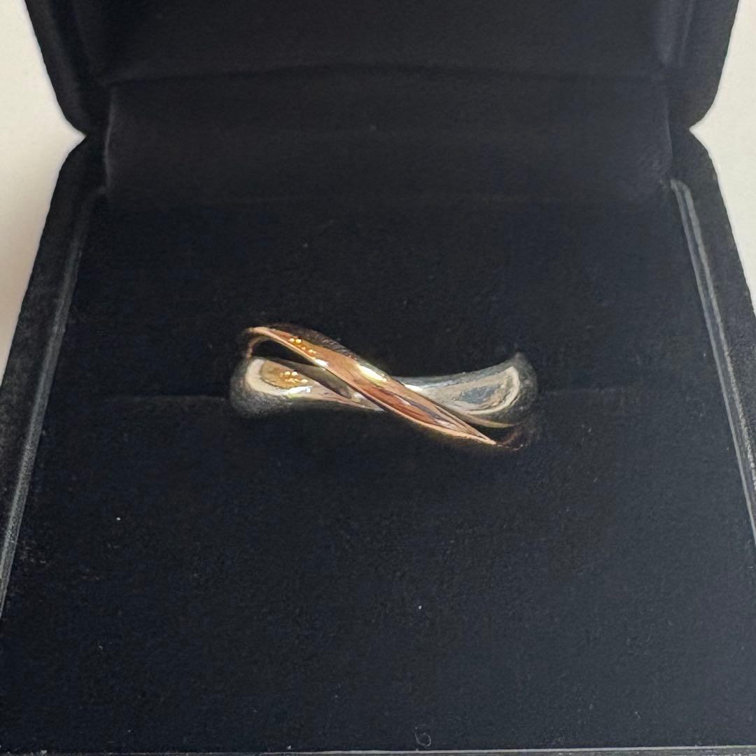 4°C　K10　シルバー　コンビ　リング