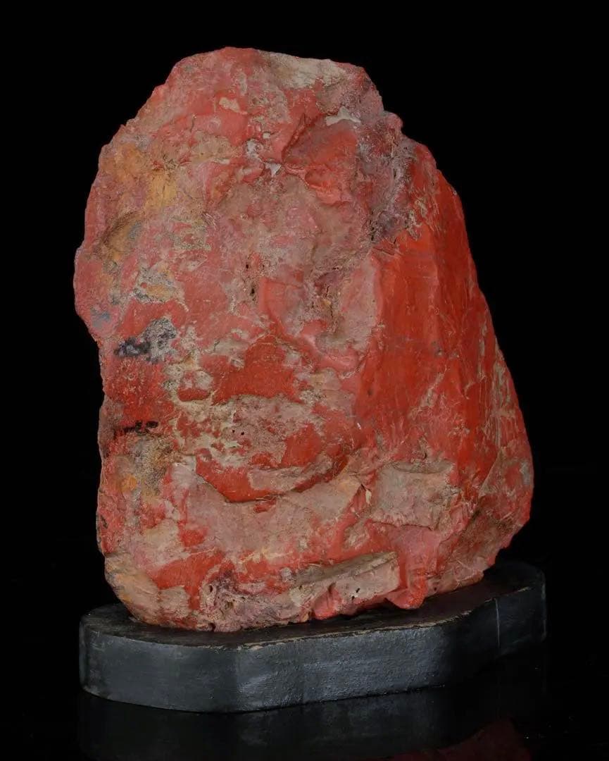 佐渡 赤玉石 赤石 碧玉 台座付 1.4kg 水石 鑑賞石 天然石 盆石 飾石