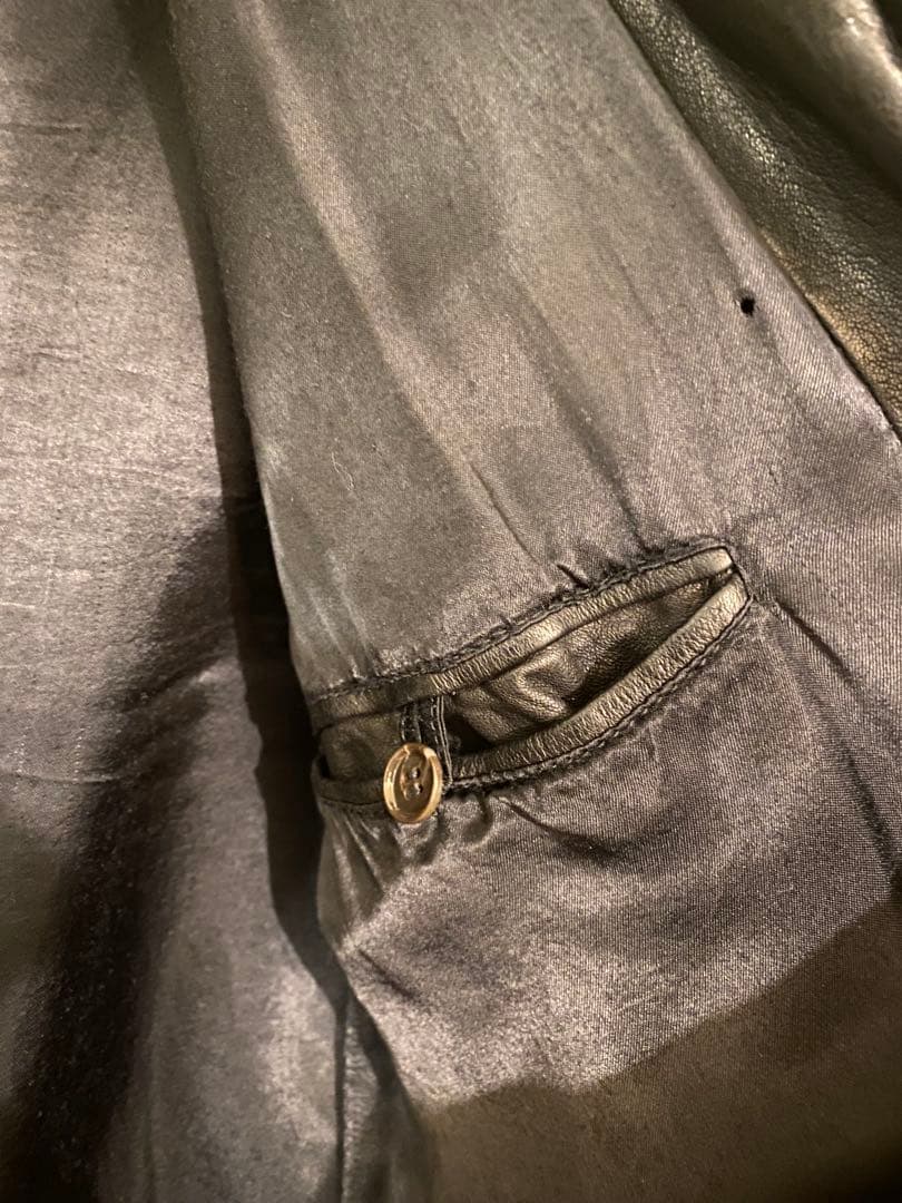 ドルチェ&ガッバーナ ラムスキン ライダース ジャケット 48