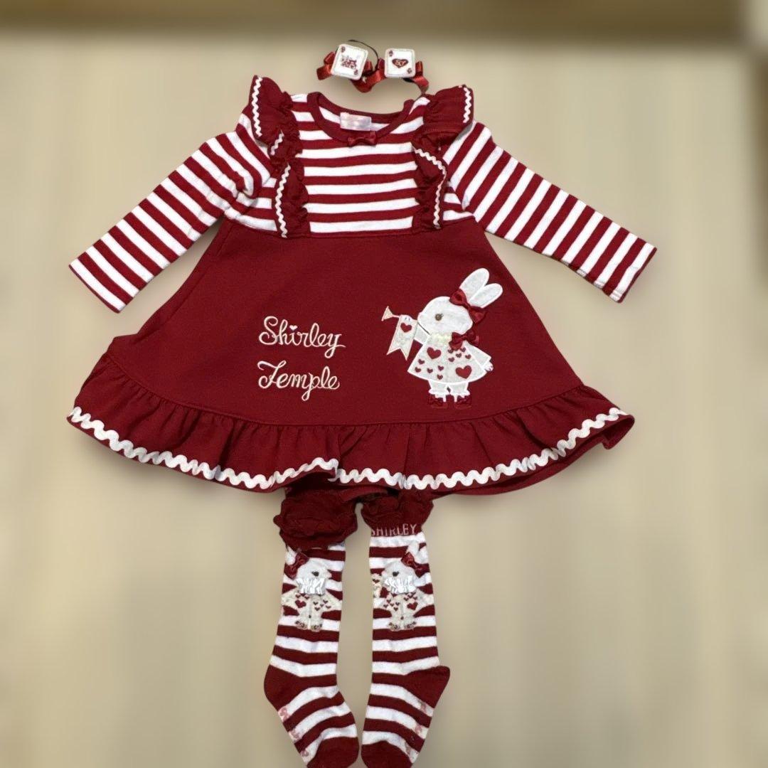 Shirley Temple うさぎ　トランプ　ワンピース 90cm セット