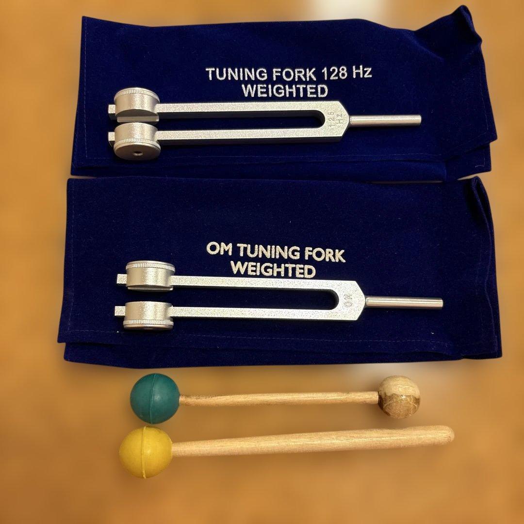 音叉128Hz 136.1Hz ウェイテッドチューニングフォークセット