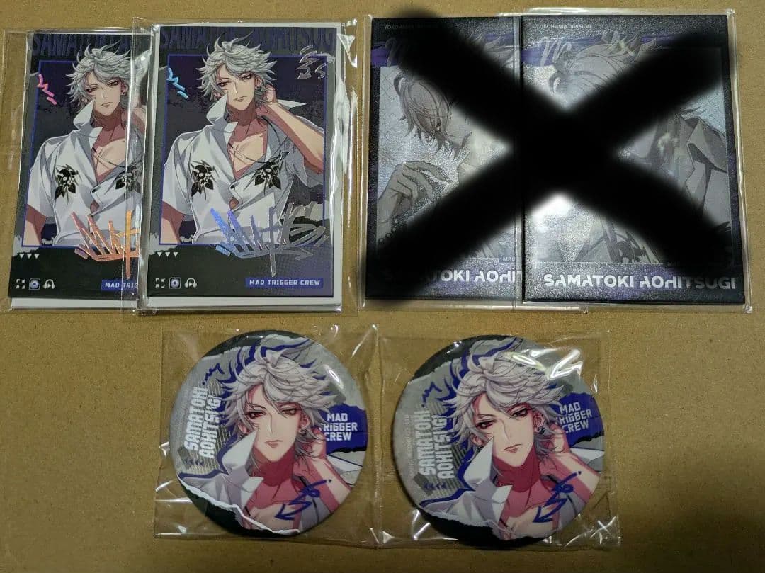 ヒプマイ ヒプノシスマイク 中国限定 缶バッジ チェキ風カード 左馬刻