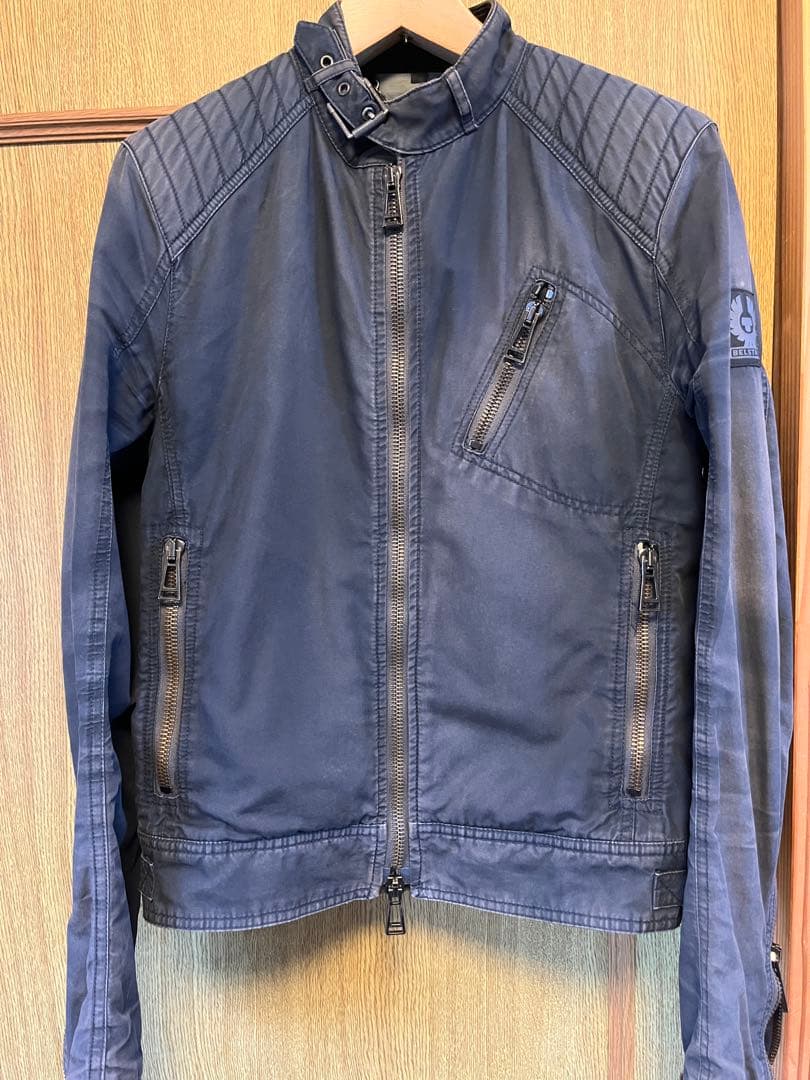 BELSTAFF V-Racer ネイビー シングルライダースジャケット