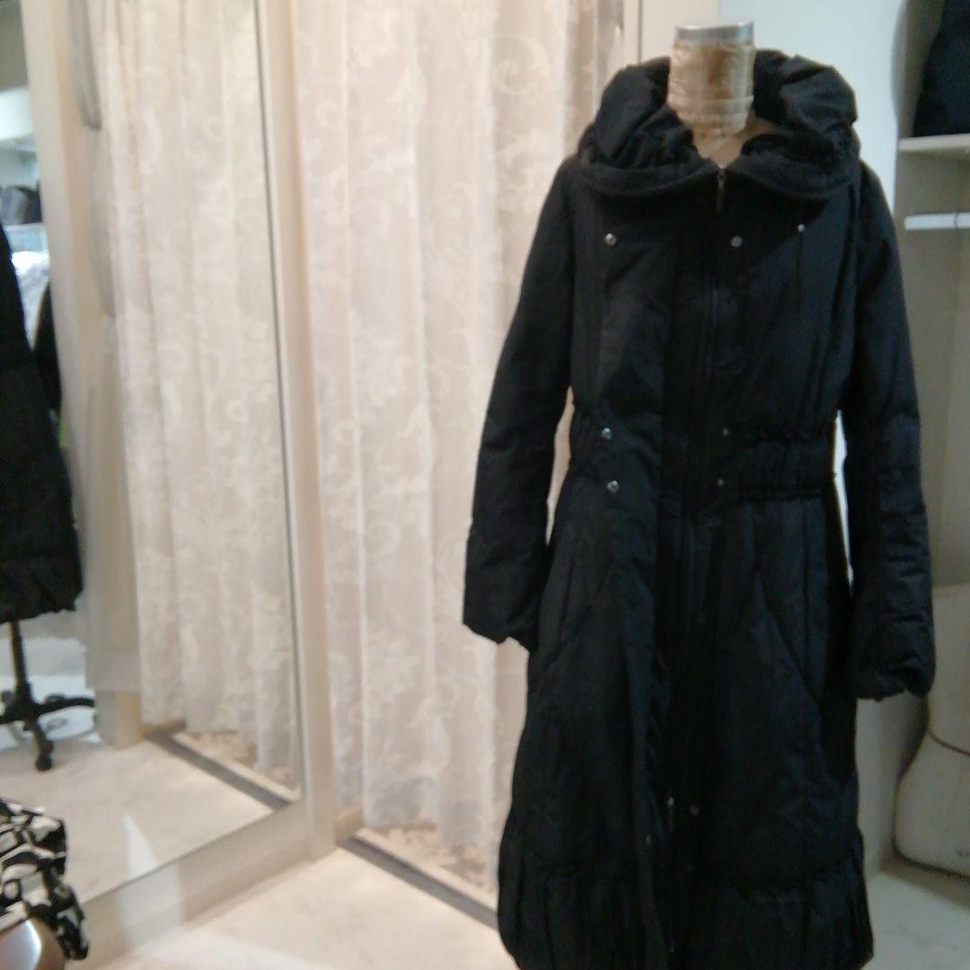 ヒロココシノ　ロングダウンコート黒色　40サイズ ヒロココシノ HIROKO KOSHINO 2点セット ダウンコート ロング ダウン