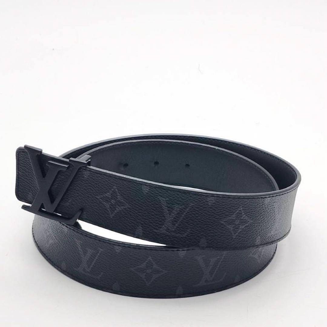 希少　ルイヴィトン モノグラム サンチュール エクリプス 黒ロゴ　LVイニシャル