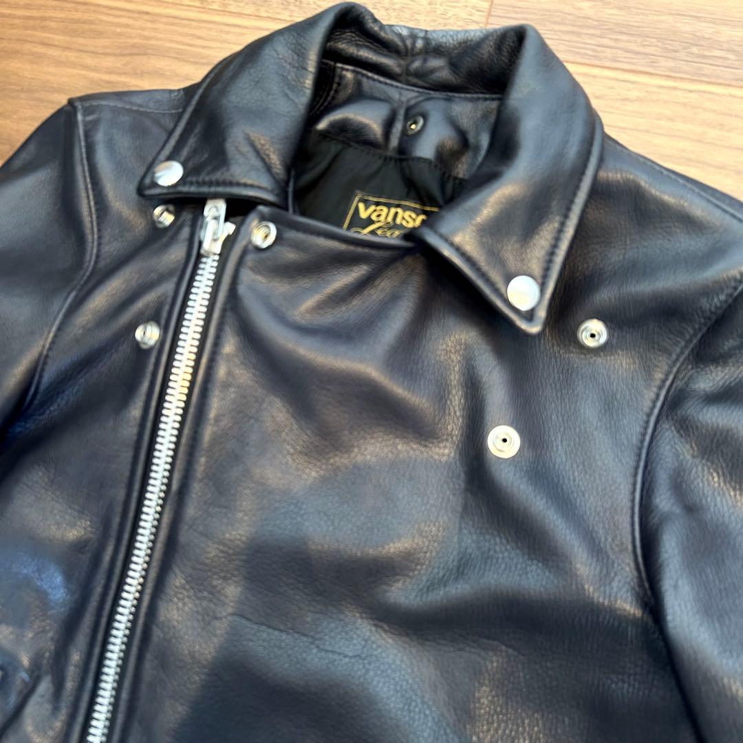 ボーイズマーケット別注 vanson c2 ダブルライダース 革ジャン 34