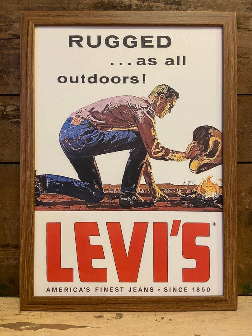A4ポスター フレーム付 ヴィンテージ リーバイス③ - メルカリ