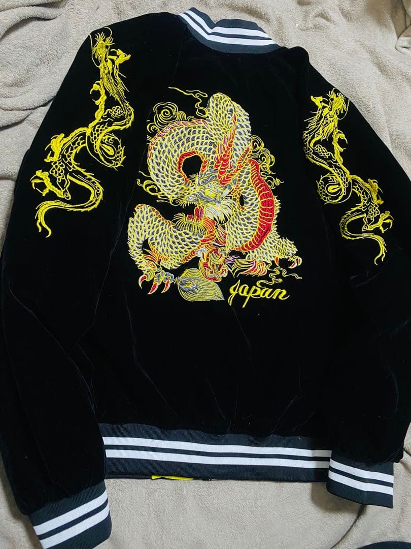 DX 美品 別珍 日本 未使用近い スカジャン 限定龍 unisex