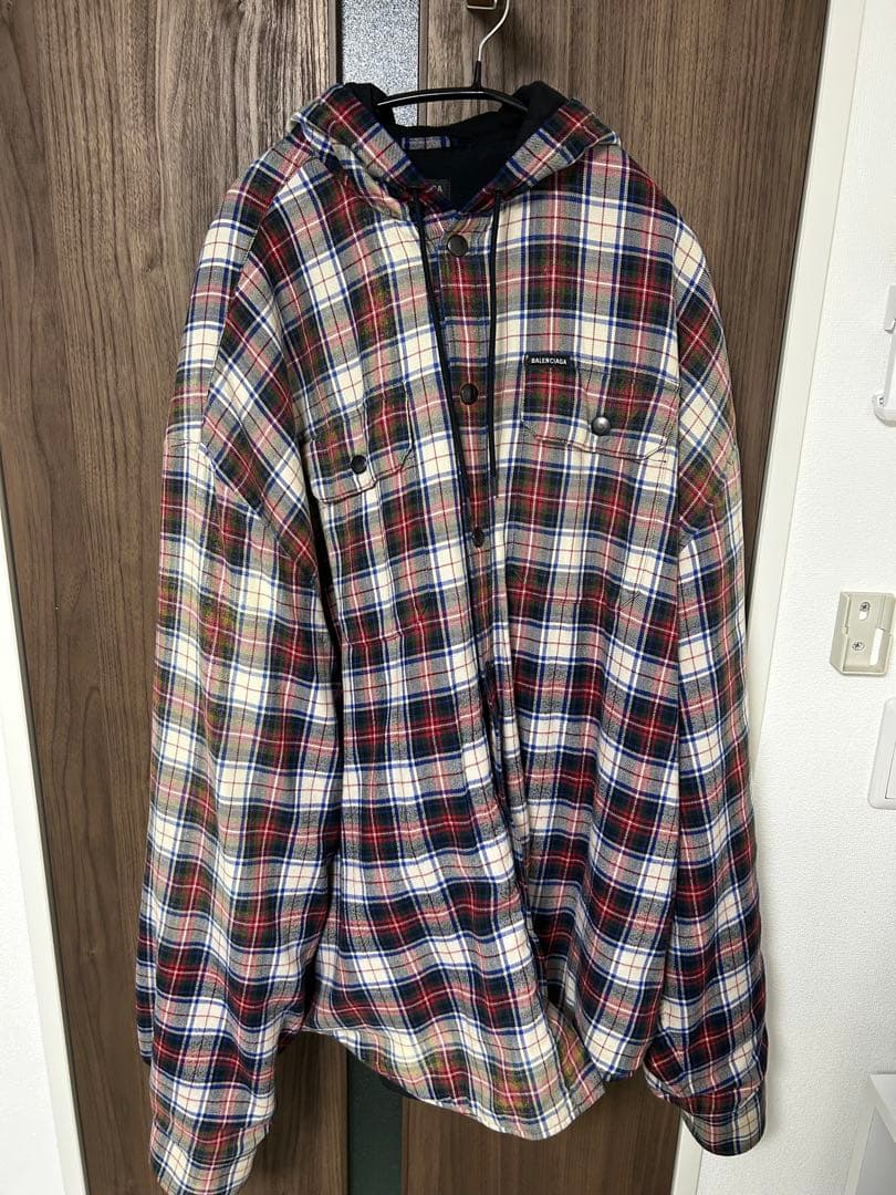 トップス BALENCIAGA Check Flannel Bleached Shirt