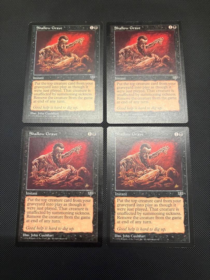 浅すぎる墓穴/Shallow Grave 4枚 英語 MIR MTG Yahoo!オークション - MTG 英語 shallow Grave 浅すぎる墓穴 4枚セット