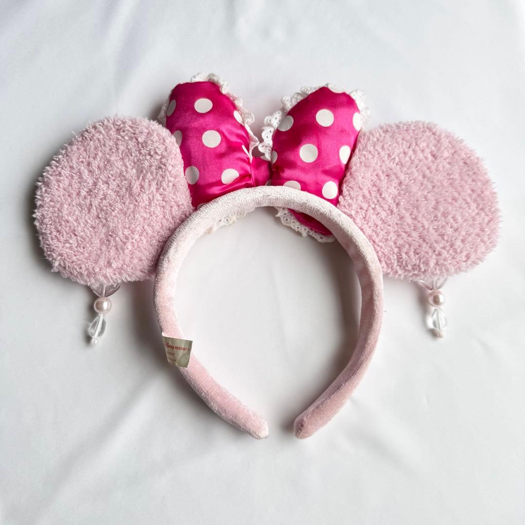 ディズニー カチューシャ イヤリング ピンク ミニー - メルカリ