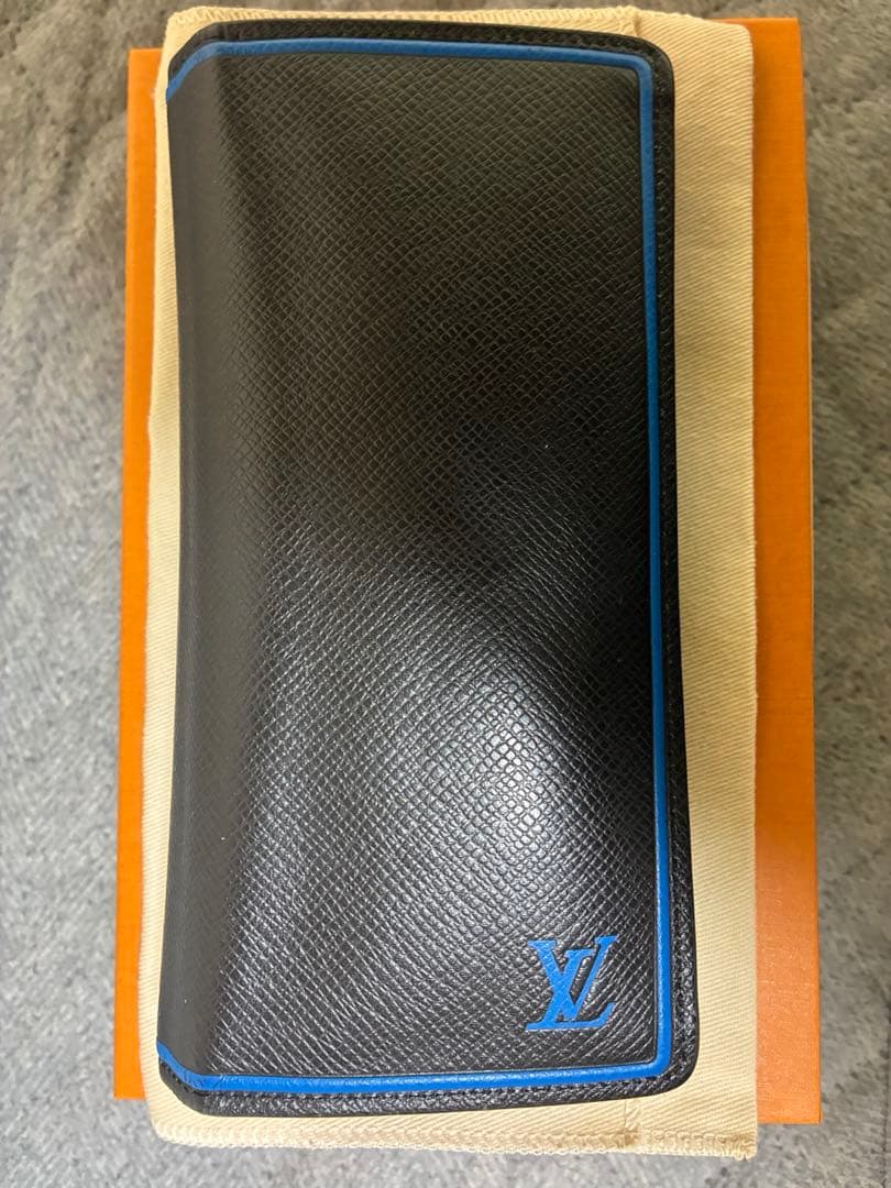 ルイヴィトン　タイガ ポルトフォイユ プラザ 長財布 ブルーライン 希少 限定