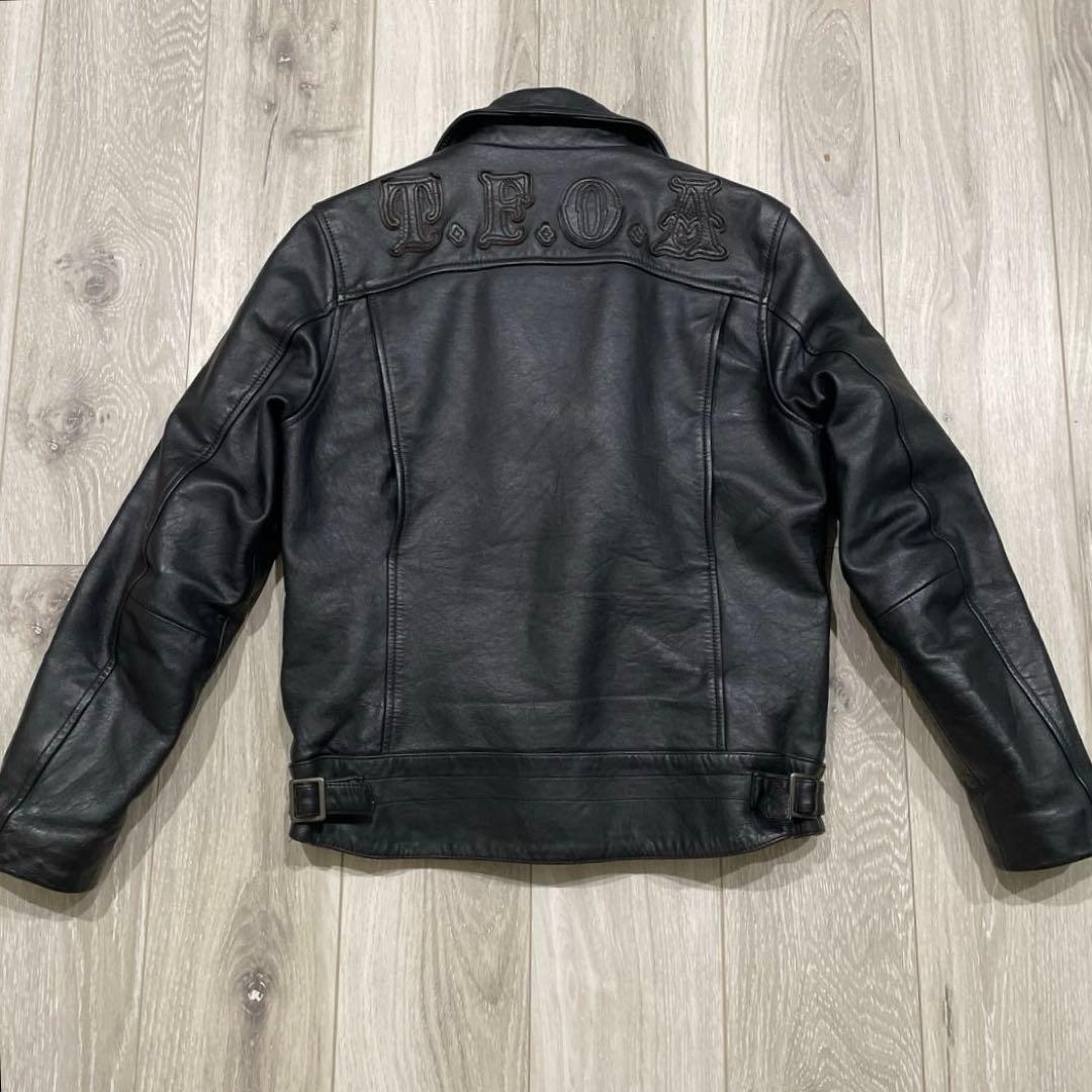 COLLARS × 武装戦線 ダブルライダースジャケット S 馬革 本革 茶芯