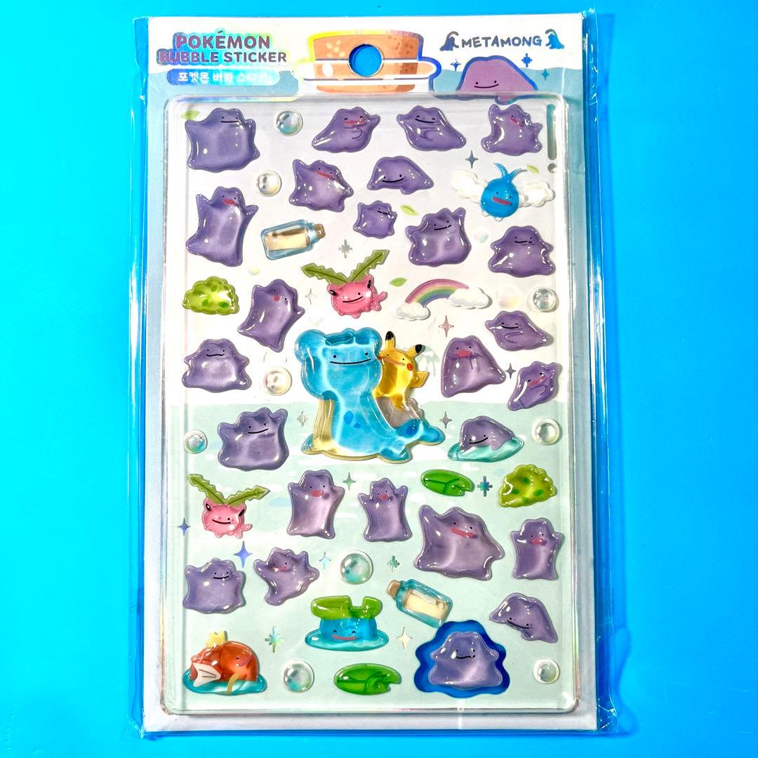 ポケモン 韓国 公式 ぷくぷく ボンボンドロップ シール ステッカー メタモン