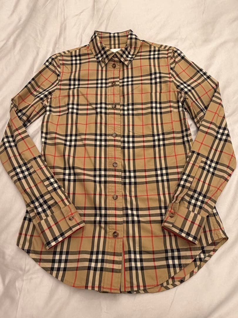 BURBERRY チェック柄 長袖シャツ BURBERRY】CLAVERDON チェック柄 長袖コットンシャツ (Burberry/シャツ