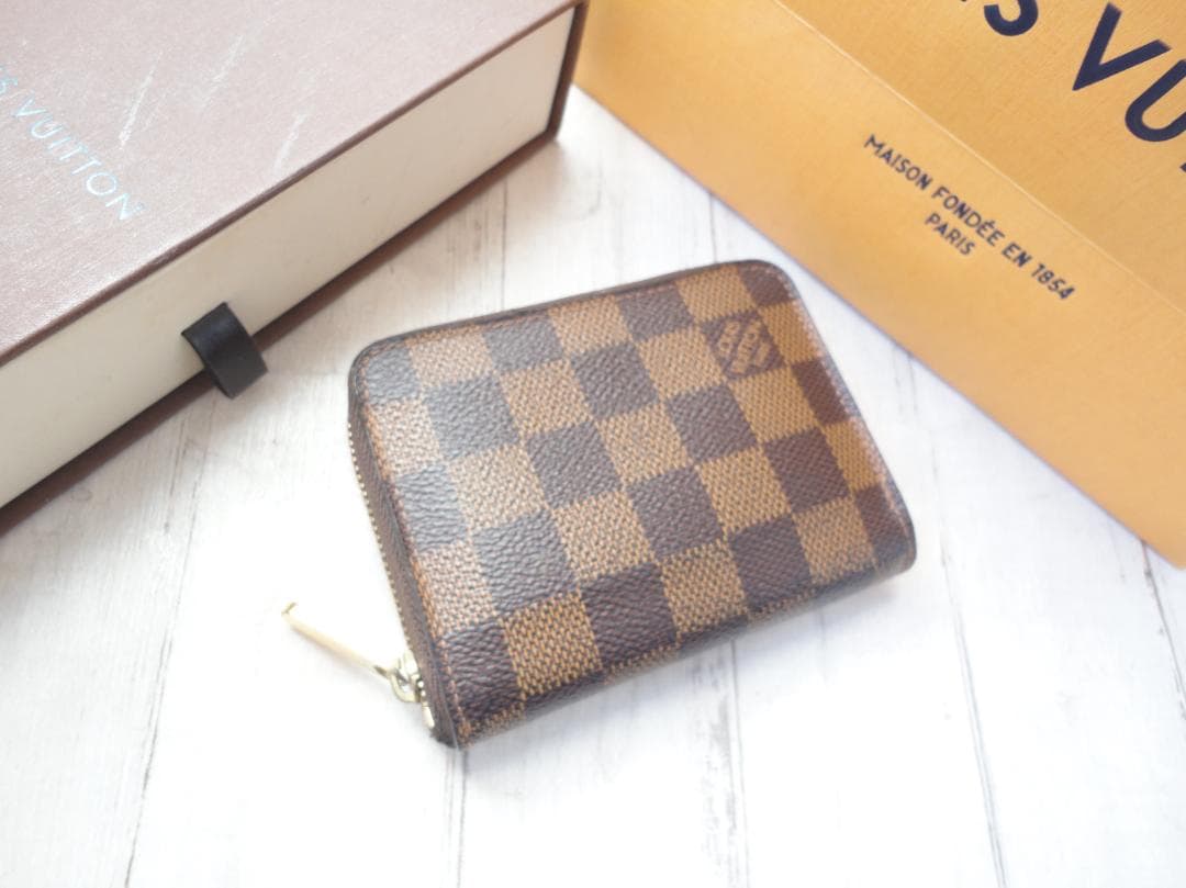 超美品☆本物 ヴィトン ダミエ ケース【ジッピー・パース】C32