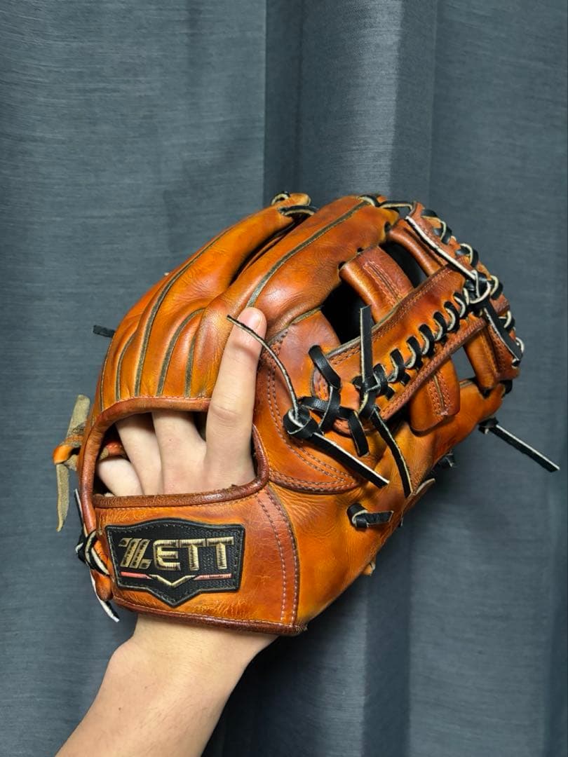 ZETTプロステイタス 硬式内野手用 即戦力‼️ 良型‼️ 硬式グラブ プロステイタスプレミアム 二塁手・遊撃手用 サイズ:4