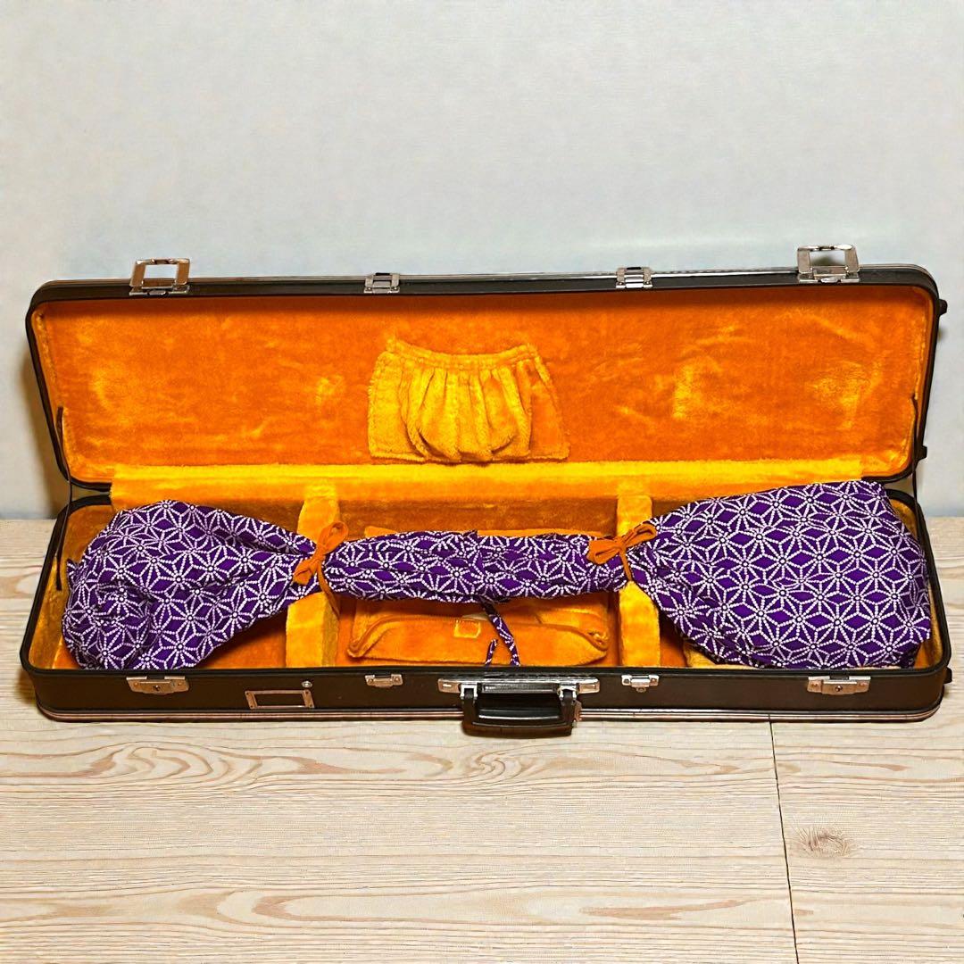 高級撥付き❣️重厚感✨ハードケース付き❣️長唄三味線 中棹 紅木