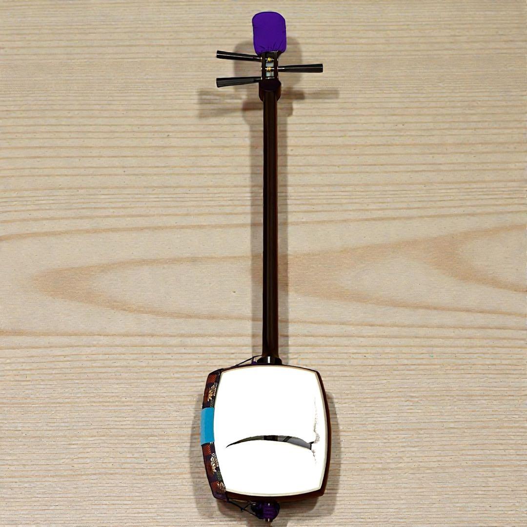 高級撥付き❣️重厚感✨ハードケース付き❣️長唄三味線 中棹 紅木