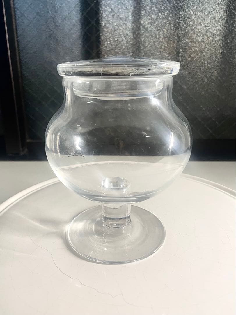 【値下げ中】LAN glasswork ガラス　蓋付き容器 小物入れ