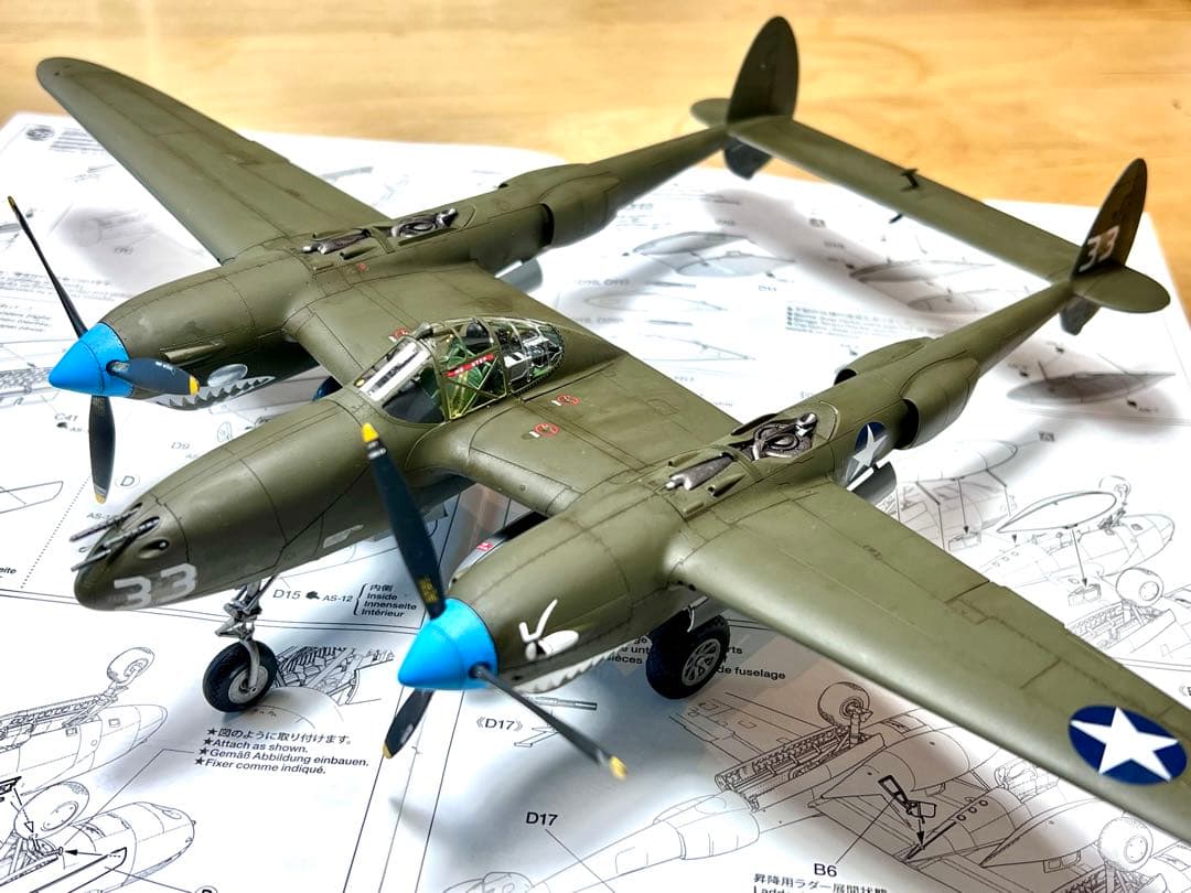 タミヤ　1/48 P-38 完成品