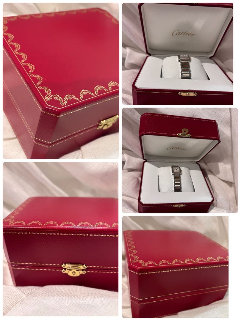 カルティエ 腕時計 タンクフランセーズシルバー 金K18PG コンビ11P