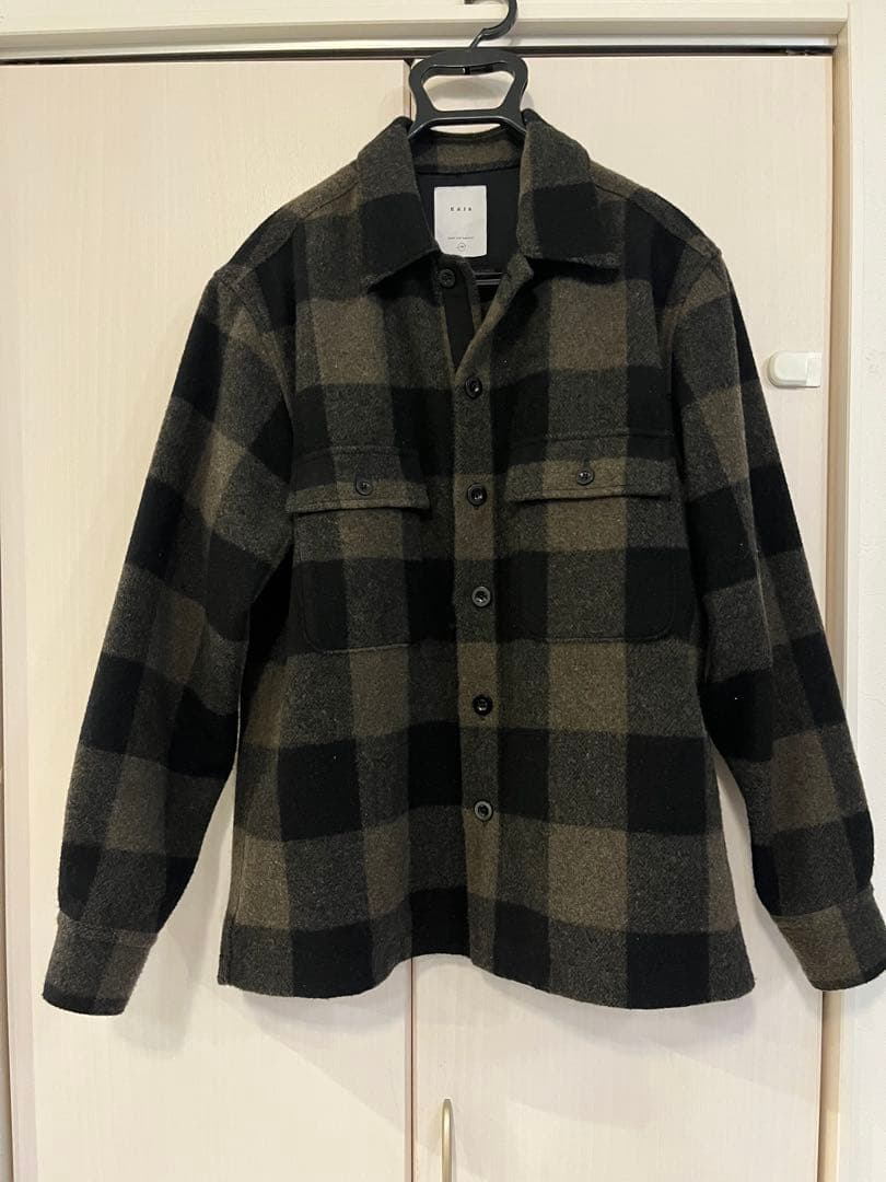 ジャケット・アウター WOOL BUFFALO CHECK CPO JACKET 1 KAJA OVY