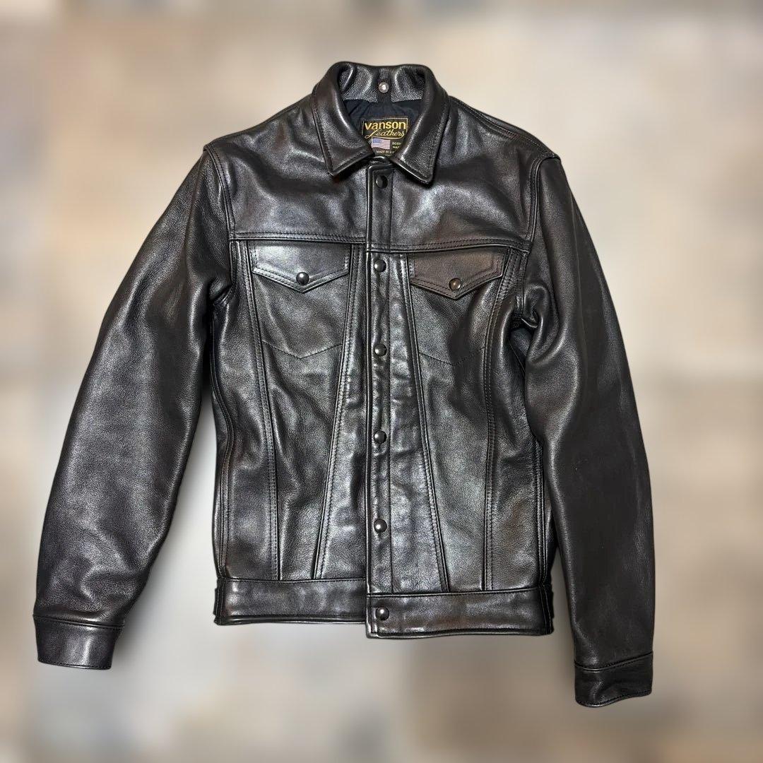 バンソン DJCB 34 レザー トラッカージャケット サードタイプ