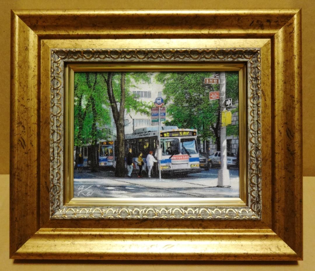 上鈴木正一 油彩画 0号『バスストップ』新作原画 超・超・超オススメの作品です!