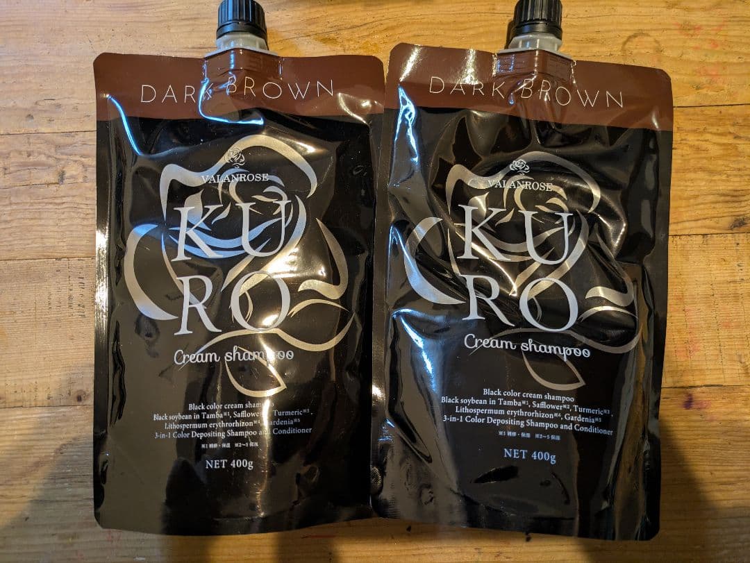 バランローズKURO Cream Shampoo ダークブラウン 400g 2個 バランローズKURO Cream shampoo ダークブラウン 400g - メルカリ