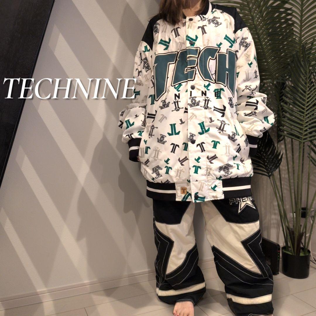 【美品】TECHNINE 総柄プリントスノーボードジャケット 大きいサイズメンズ