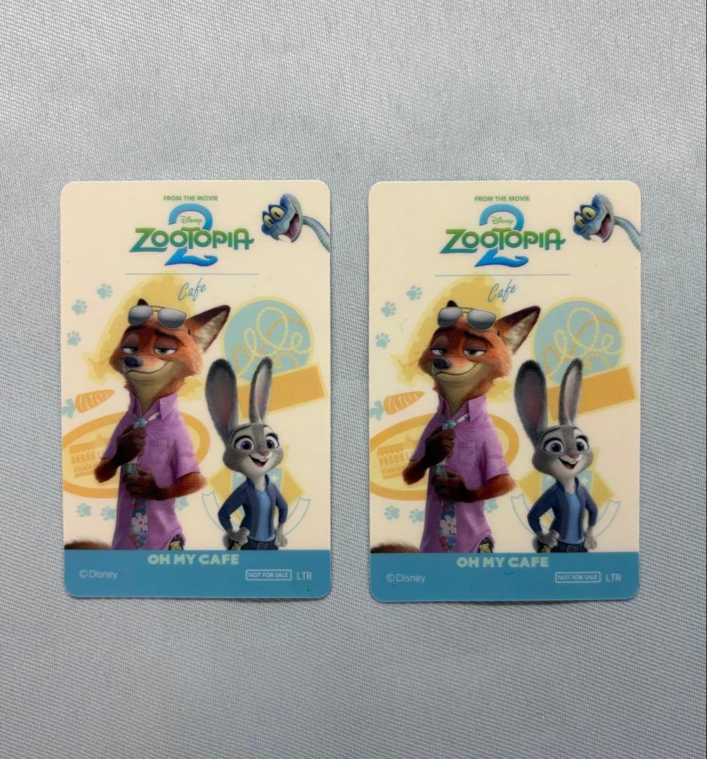 ズートピア2 オーマイカフェ 予約 特典カード ニック ジュディ 2枚