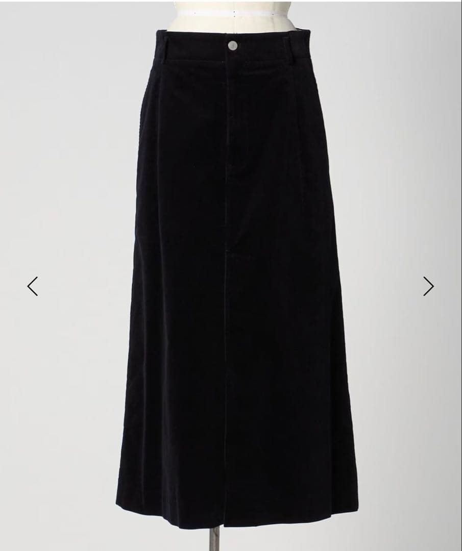 BLAMINK コーデュロイ バックポケット スカート 黒 36 PRE コーデュロイバックポケットスカート