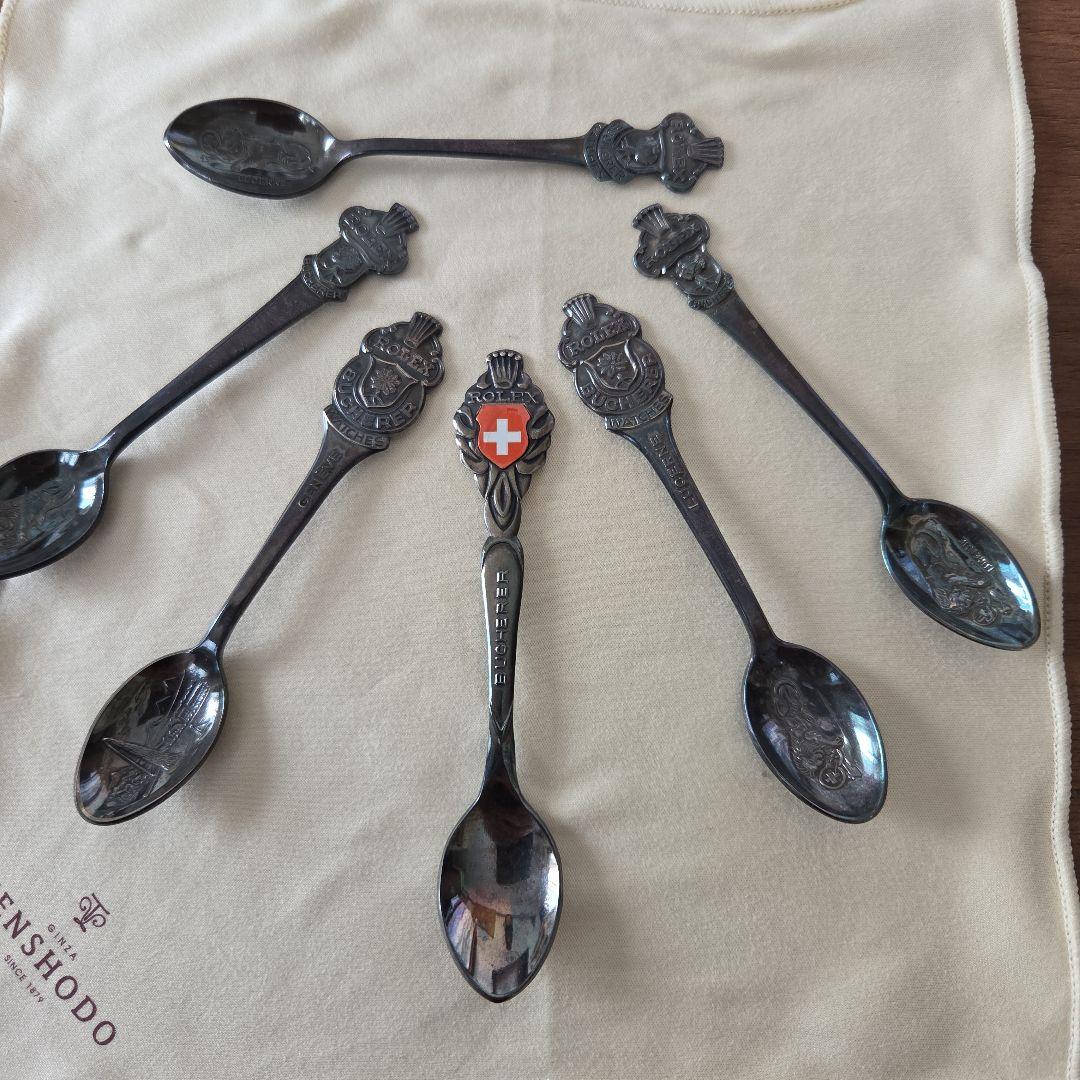 ロレックス スプーン 6本セット 国旗エンブレムあり
