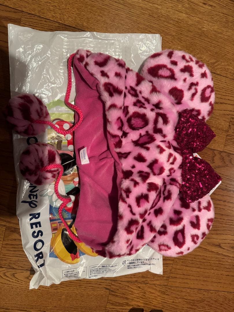 ディズニー　レオパード柄　ファンキャップ