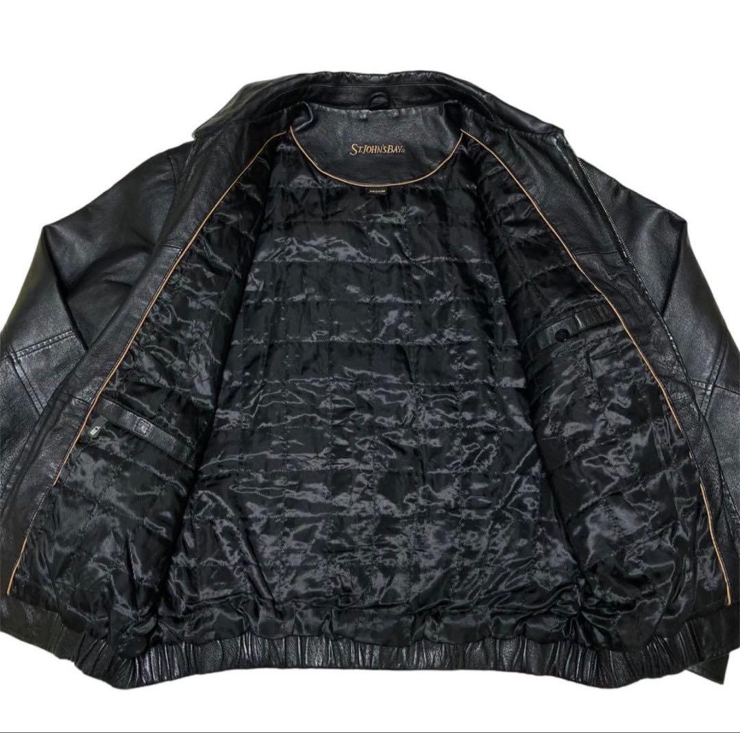 ST.John's bay セントジョンズベイ レザージャケット M ブラック
