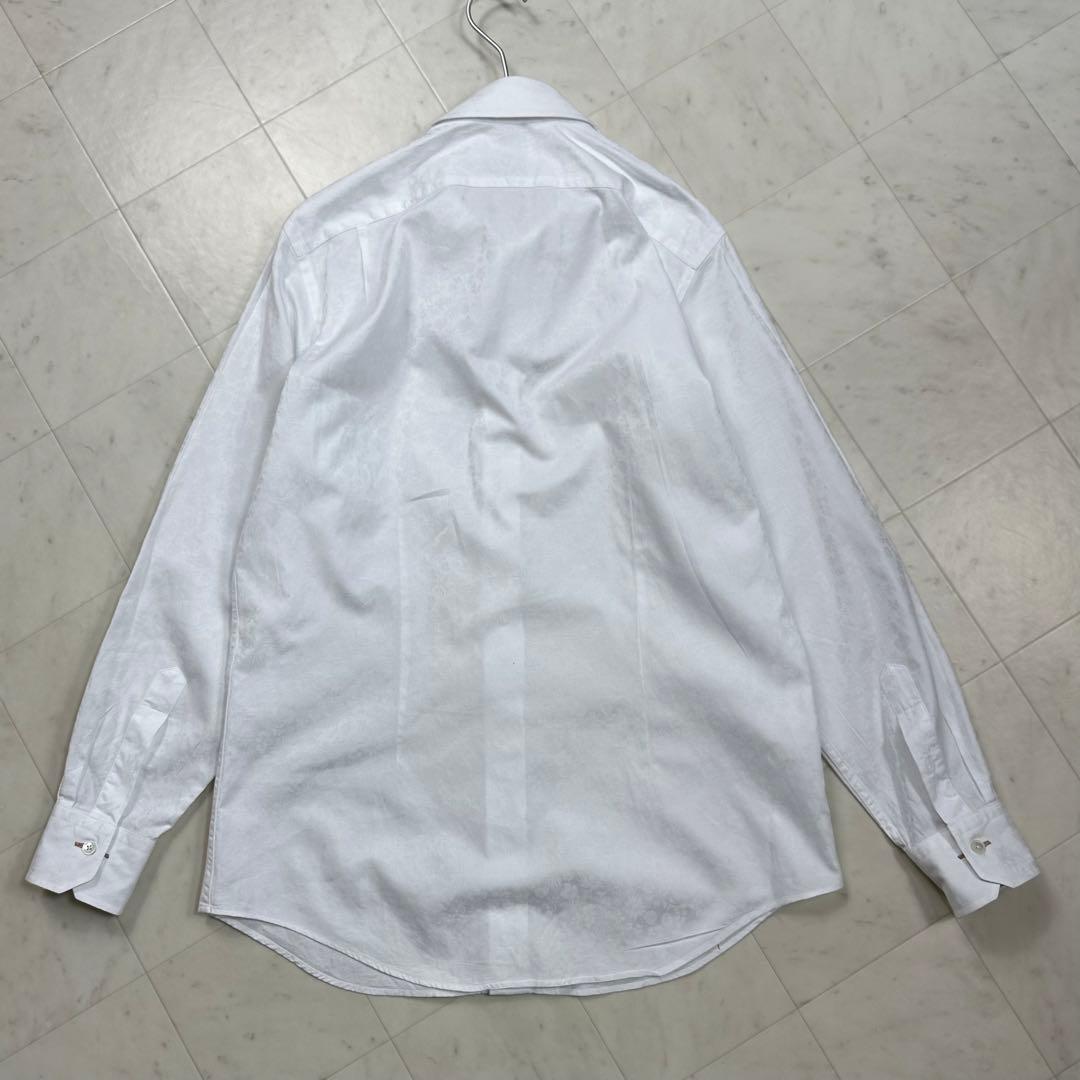 美品〉Paul Smith【M】フローラルジャガード ドレスシャツ 白 - メルカリ