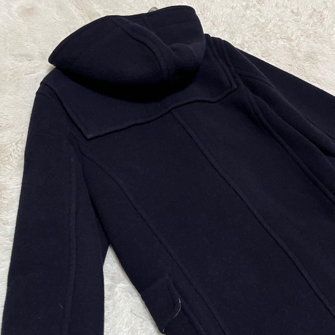 バーバリー ロンドン チェック ダッフルコート ロングコート 紺 グレー