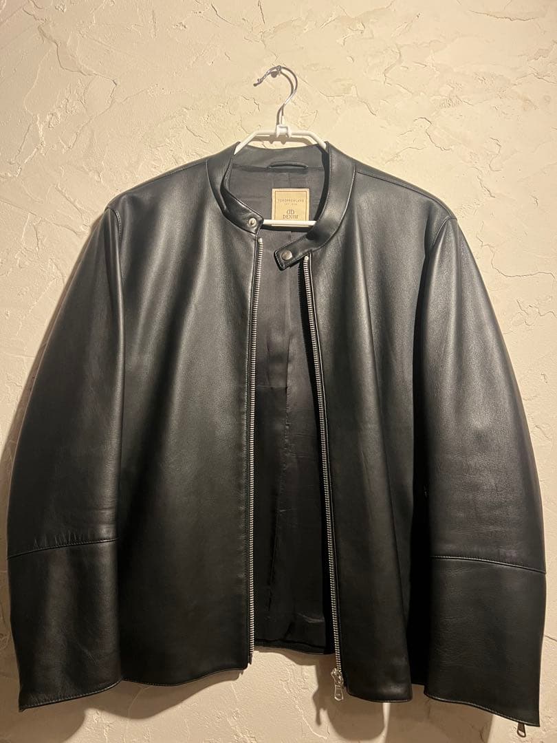 TOMORROWLAND DENIM ブラックレザーライダース