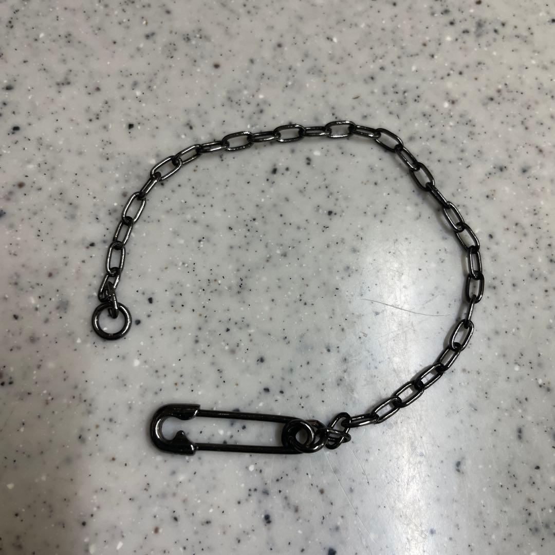 jam  made 安全ピン長アズキチェーンダイヤモンドブレスレット