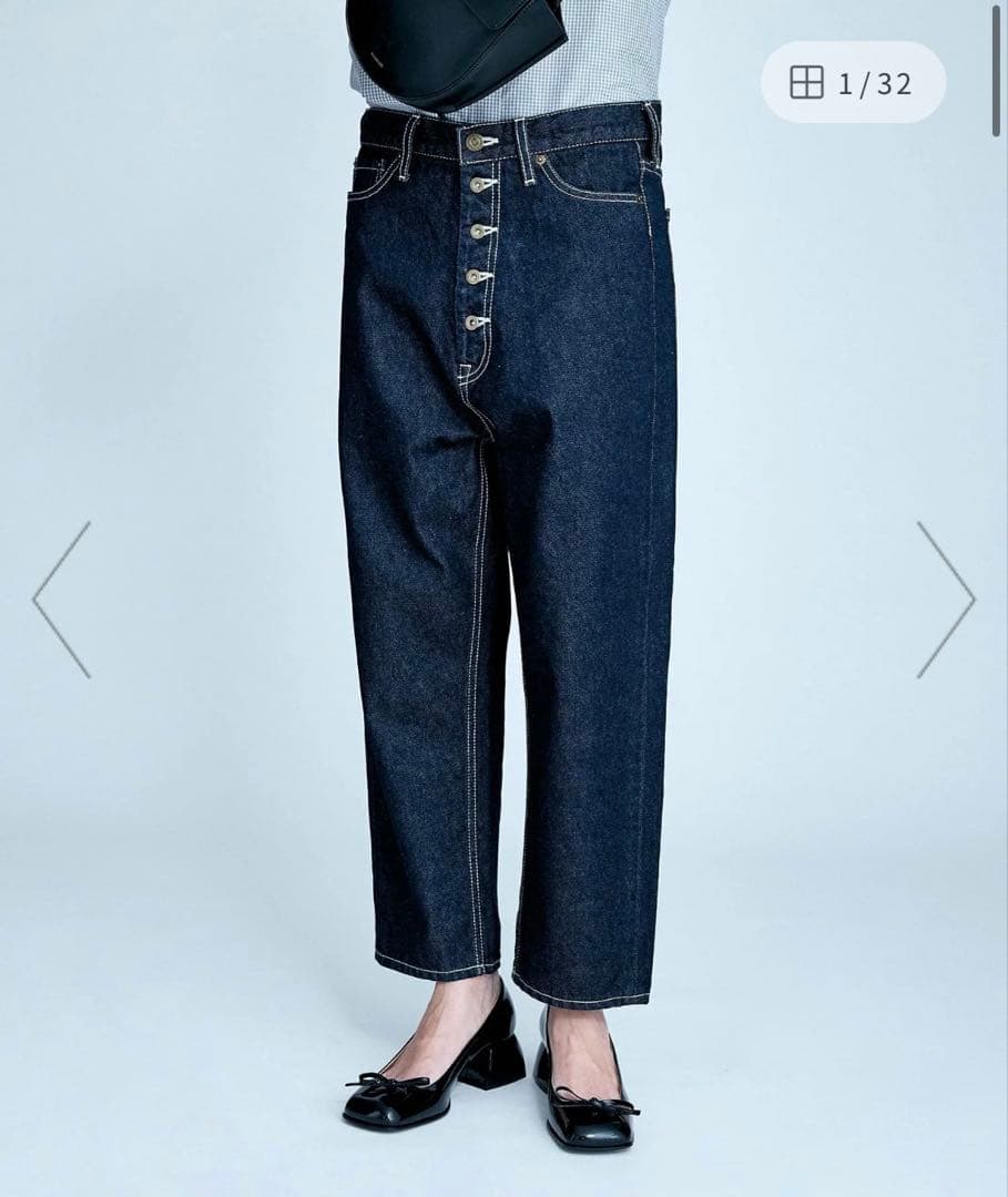 美品　brill BRILL ボタンフライデニムパンツ 36