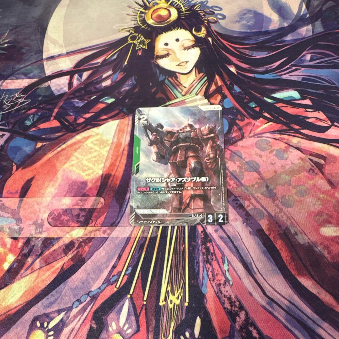 【追跡発送】ザクII シャア・アズナブル機R+ パラレル　β版　ベータ ガンダムカードゲーム ザクⅡ(シャア・アズナブル機) β版 パラレル