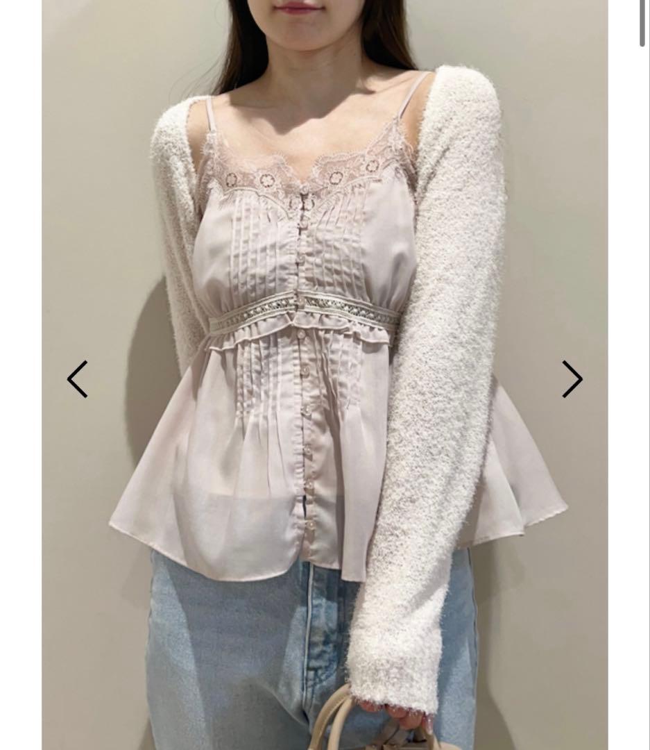 や*み様 【SNIDEL】ボレロメレースキャミセットアップ（CORAL-F）