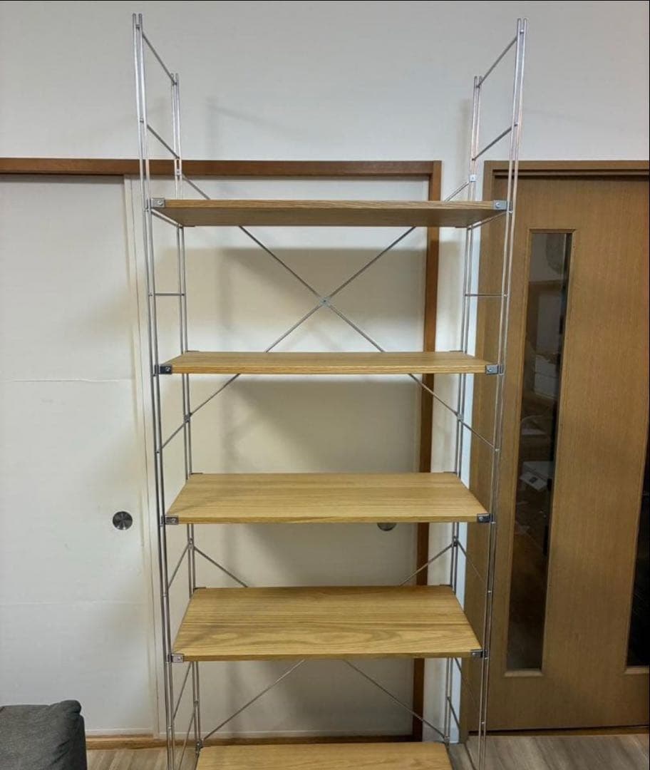 無印良品 ステンレスユニットシェルフ オーク材 棚セット 特大